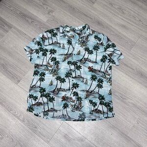 Batek Bay Tropical Print Men's Hawaiian Shirt 2XB